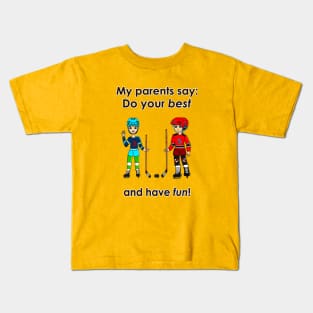 Anime Hockey Boy and Girl Kids T-Shirt